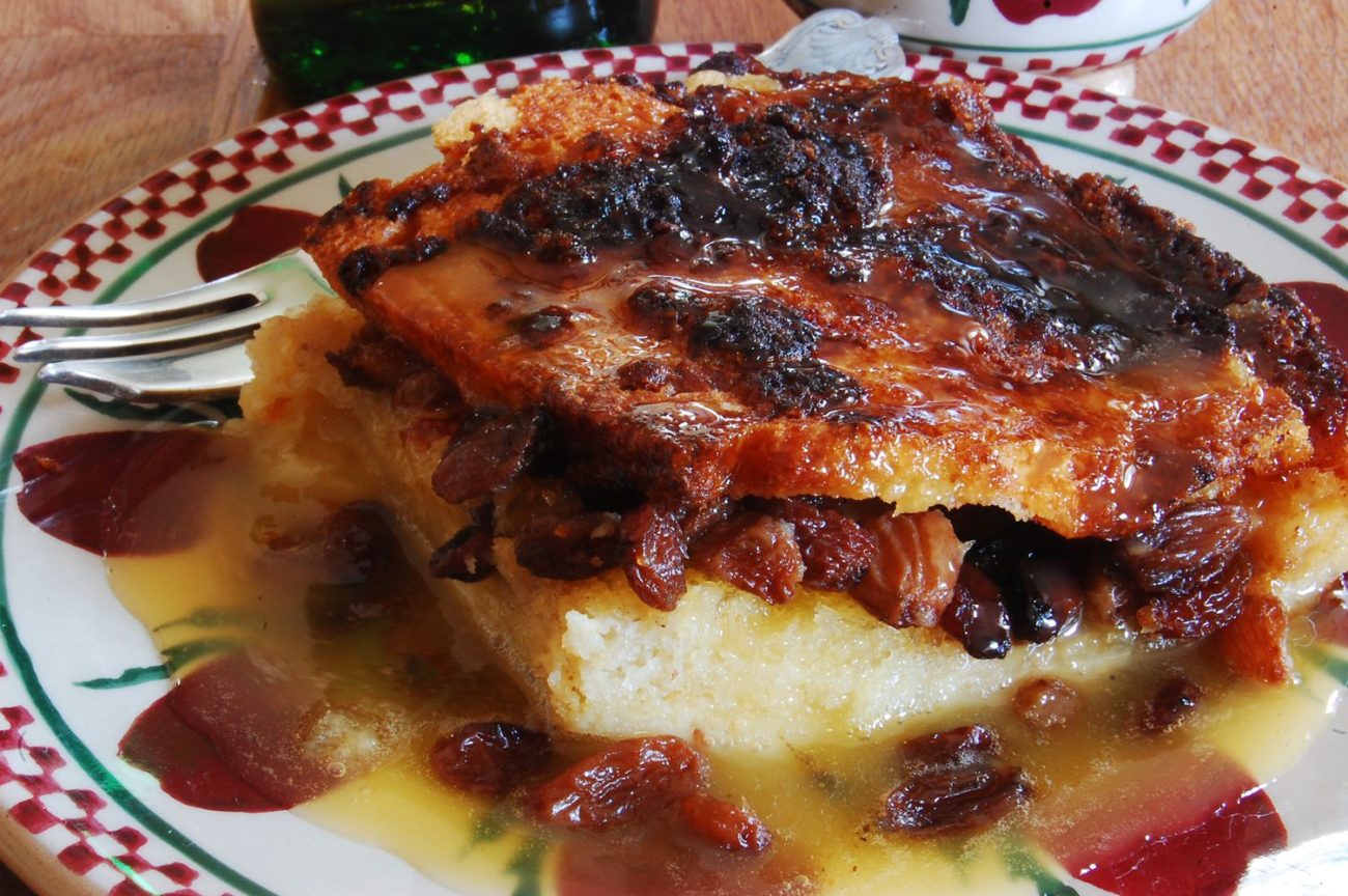 Bread and Butter Pudding with Rich Whiskey Sauce